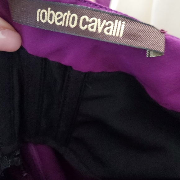 ROBERTO CAVALLI Silk Plum Sequin Corset Dress Size 42 US 6 - Picture 5 of 11